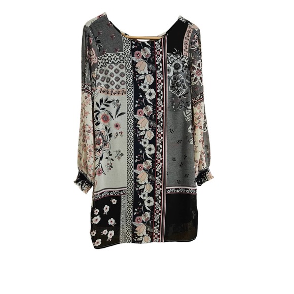 MAURICE'S Multi Printed Asian Bohemian Gypsy Inspired Shift Dress  Size Small - Picture 1 of 8